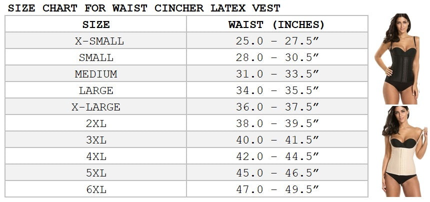 Waist Cincher Latex Vest BLACK – The Waist Experts